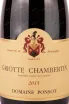 Этикетка Domaine Ponsot Griotte Chambertin Grand Cru AOC 2015 0.75 л