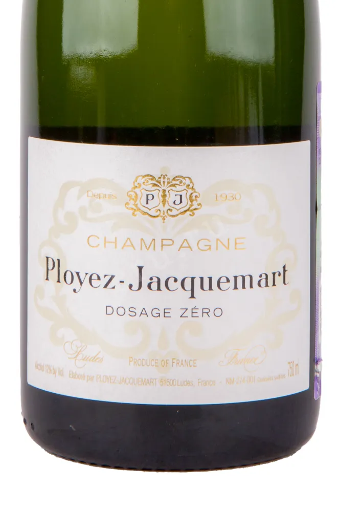 Этикетка игристого вина Ployez Jacquemart Dosage Zero 0.75 л