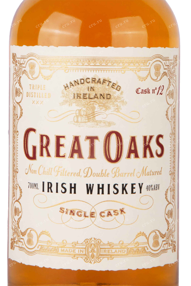 Этикетка Great Oaks Irish Single Cask 0.7 л