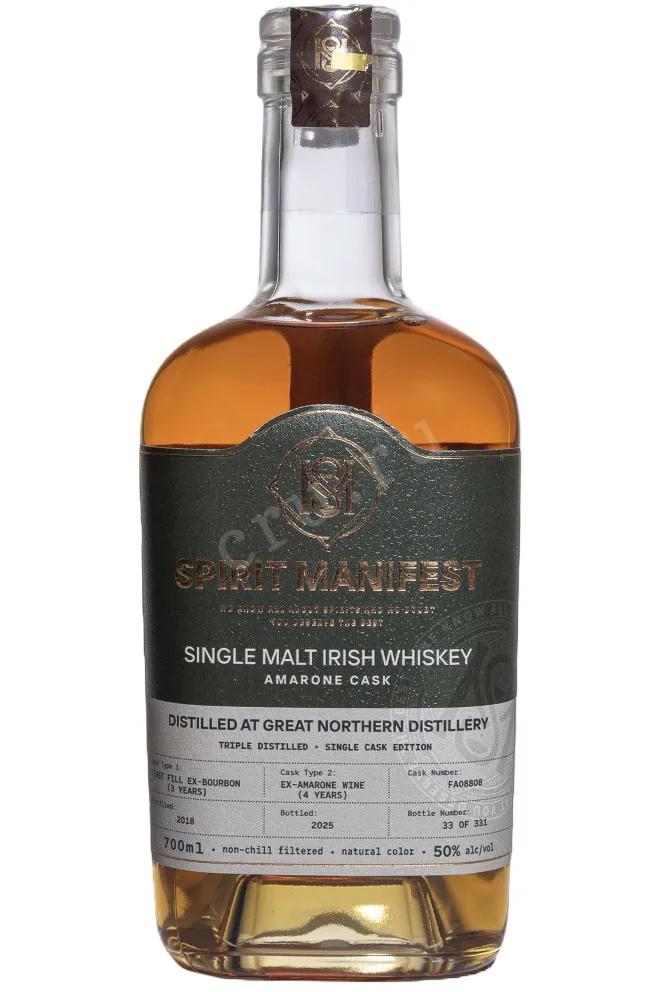 Бутылка Spirit Manifest Amarone Cask in gift box 2018 0.7 л