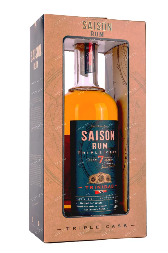 Подарочная коробка Saison Triple Cask Trinidad 7 years 0.7 л