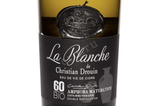 Этикетка Christian Drouin La Blanche Amphora Maturation 0.7 л
