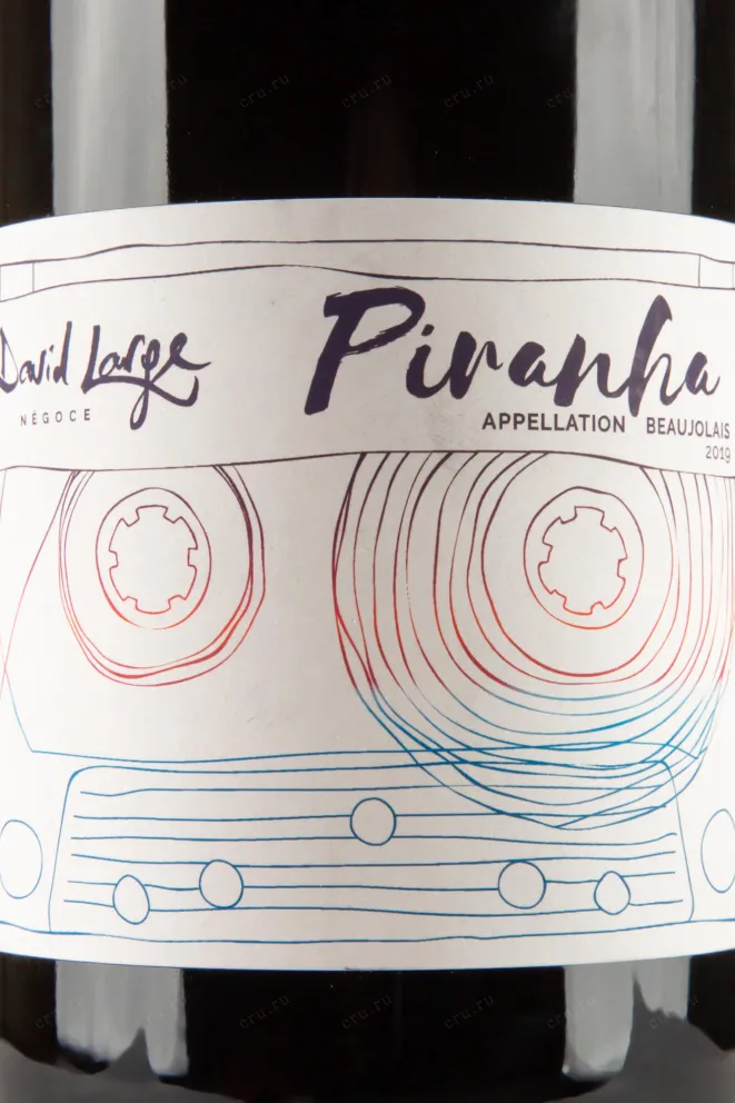Этикетка Piranha АОР David Large 2019 0.75 л