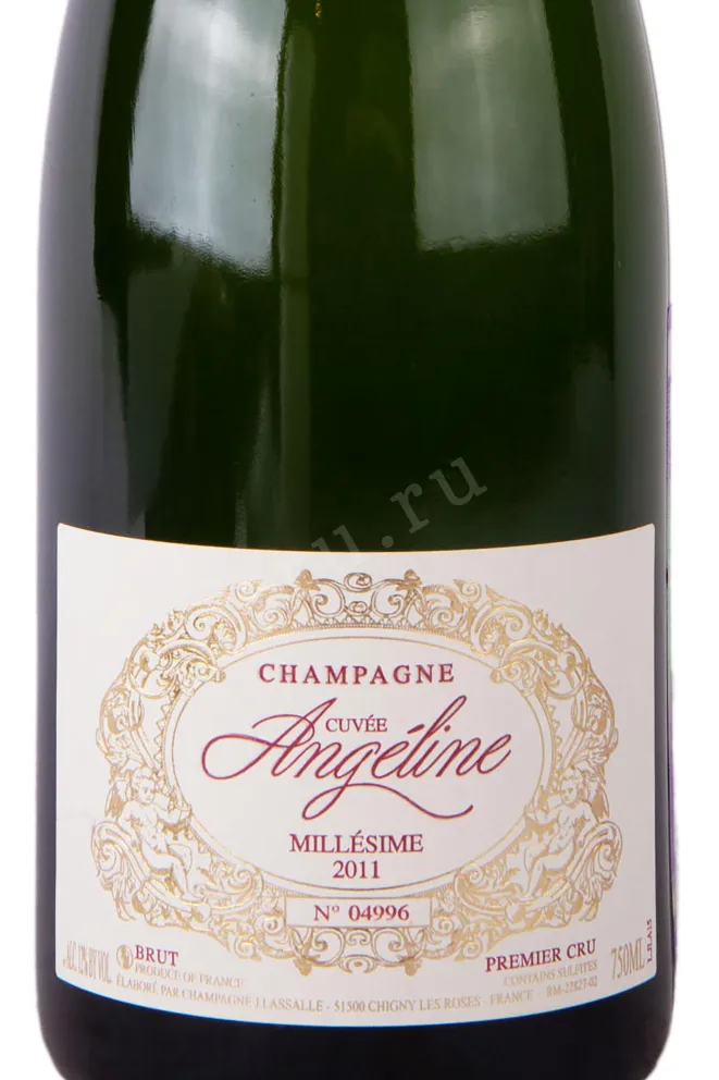 Этикетка J. Lassalle Cuvee Angeline Brut Premier Cru Chigny-Les-Roses 2011 0.75 л