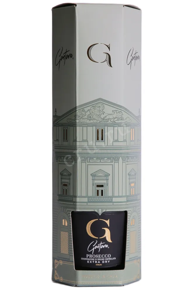 Подарочная коробка Gaetano Prosecco Extra Dry DOC in gift box 2024 0.75 л
