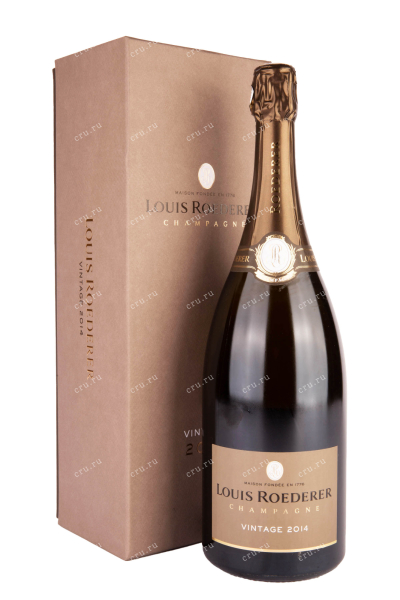 Шампанское Louis Roederer Brut Vintage gift box 2014 1.5 л