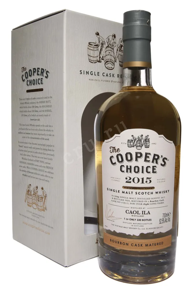 Виски The Cooper's Choice Caol Ila Bourbon Cask Matured in gift box 2015 0.7 л