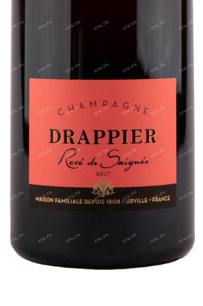 Этикетка игристого вина Drappier Rose de Saignee 1.5 л