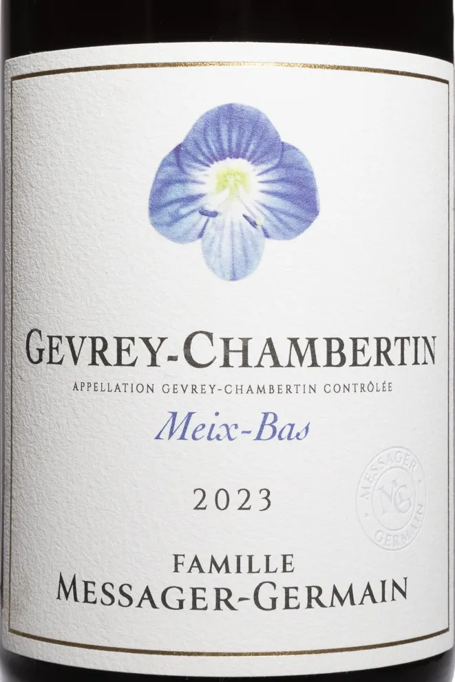 Этикетка Famille Messager-Germain Meix-Bas Gevrey-Chambertin AOC 2023 0.75 л