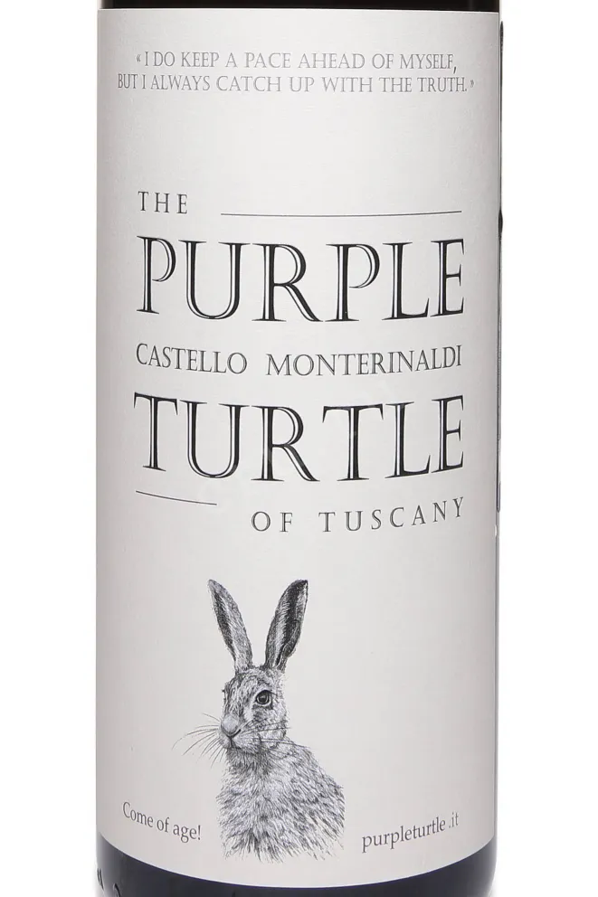 Этикетка Castello Monterinaldi Purple Turtle 2022 0.75 л