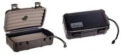 Humidor Aficionado Travel Cigar Safe Black 10 Cigars
