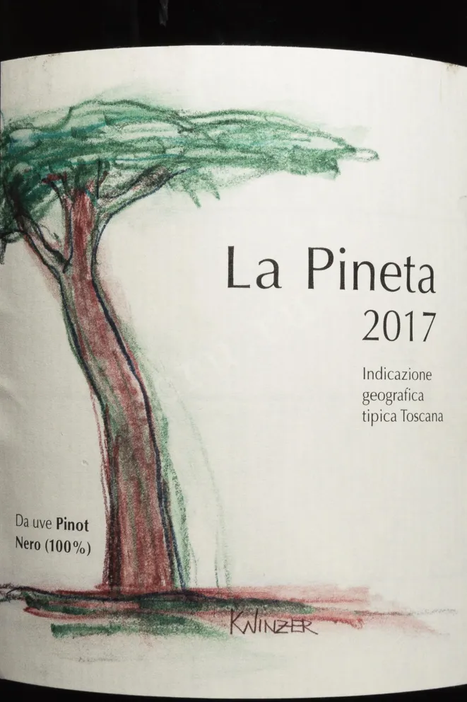 Этикетка Podere Monastero La Pineta 2017 0.75 л