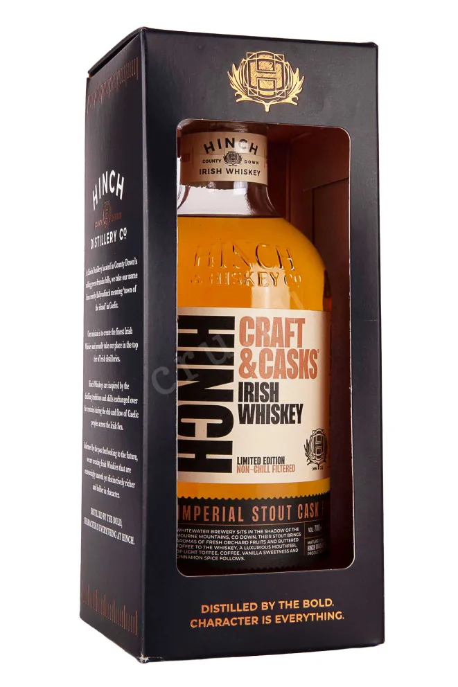 Подарочная упаковка Hinch Irish Whiskey Craft & Casks Imperial Stout Cask Finish in gift box 0.7 л