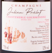 Этикетка игристого вина Julien Prelat Chantemerle Gourmandise AOC 0.75 л