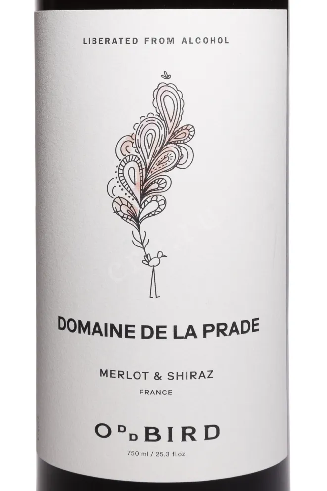 Этикетка Oddbird Domaine de la Prade Merlot Shiraz 2023 0.75 л