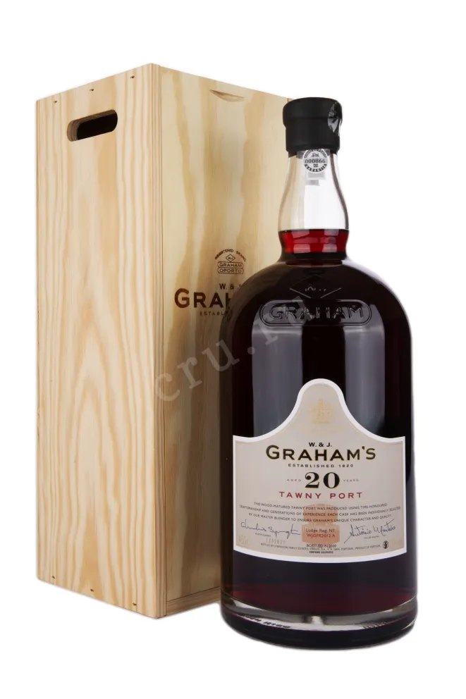 Бутылка в коробке портвейна Грэмс 20 лет Тони 4.5 л
