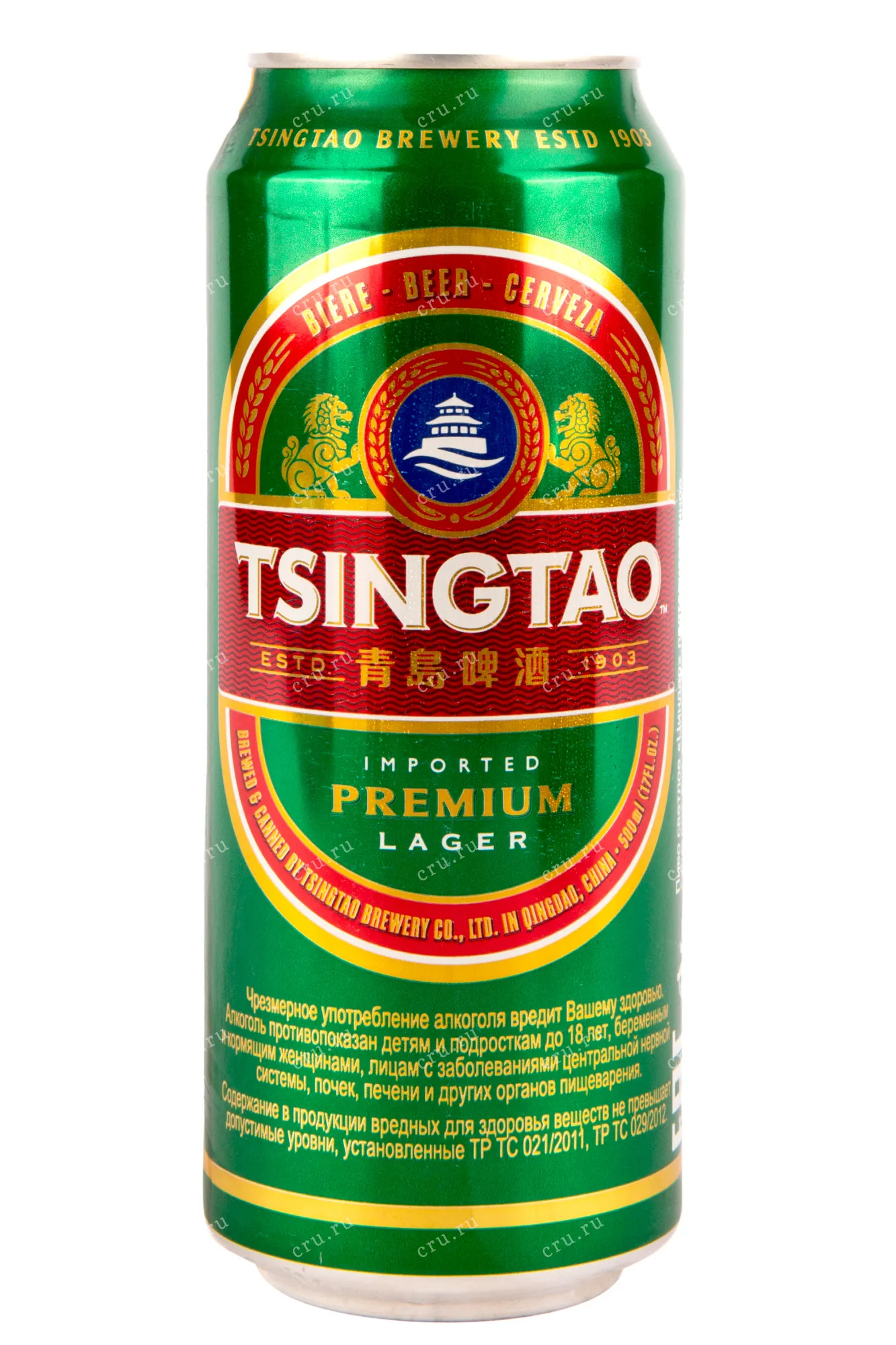 Фото — Пиво Tsingtao Premium Lager  0.5 л
