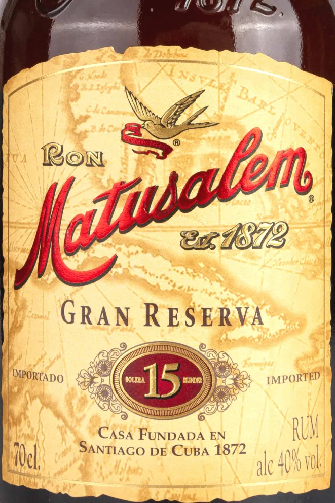 Этикетка Matusalem Gran Reserva 15 years 0.7 л