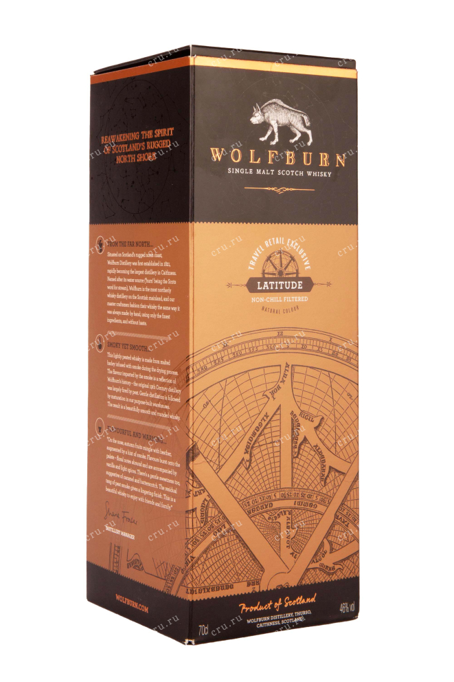 Подарочная коробка Wolfburn Lattitude gift box 0.7 л