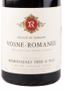 Этикетка вина Remoissenet Pere & Fils Vosne-Romanee AOC 2016 0.75 л