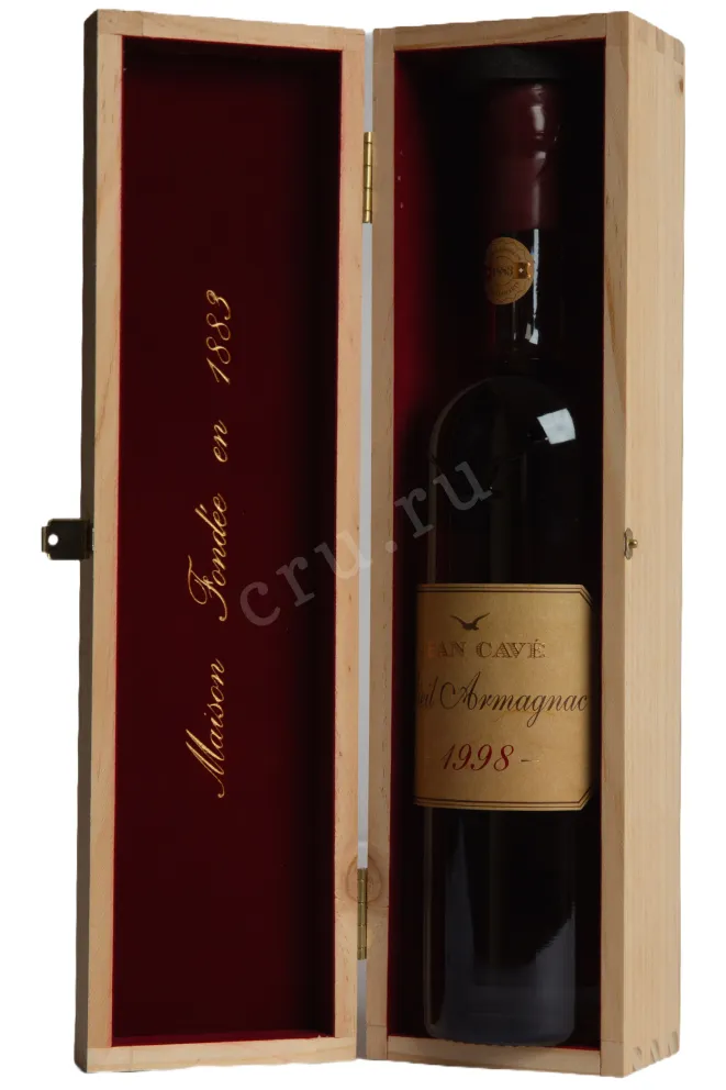 В деревянной коробке Jean Cave Vieil Armagnac 1998 AOC wooden box 1998 0.7 л