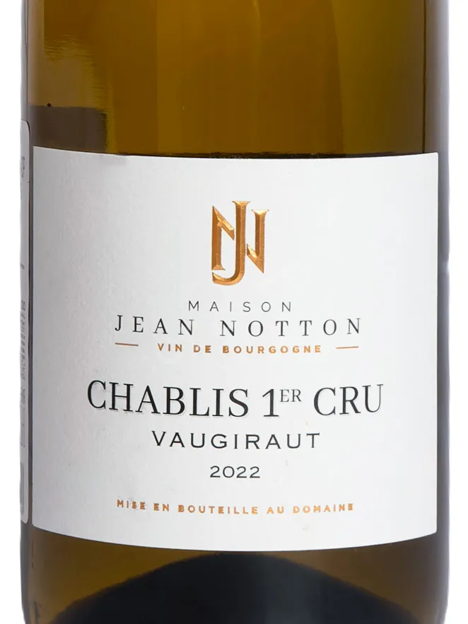 Этикетка Maison Jean Notton Chablis 1er Cru Vaugiraut 2022 0.75 л