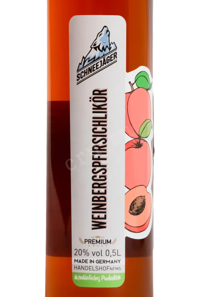 Этикетка Schnee Jager Pfirsichchen 0.5 л