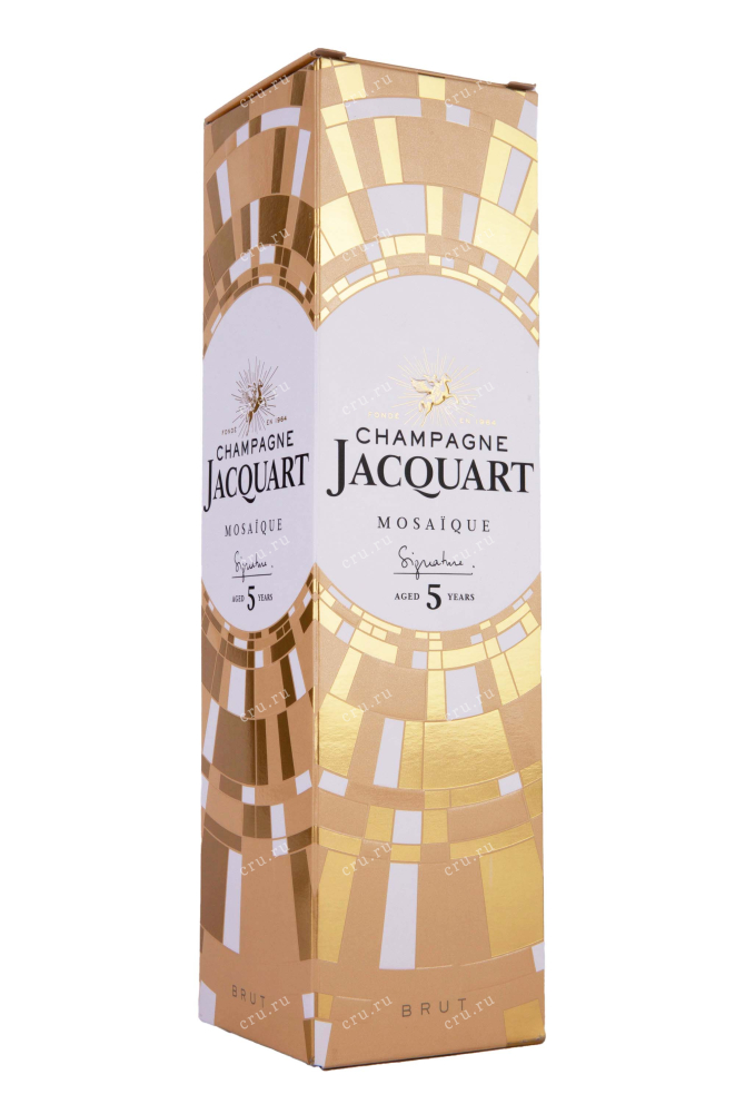 Подарочная коробка Champagne Jacquart Brut Mosaique Signature in gift box 2015 0.75 л