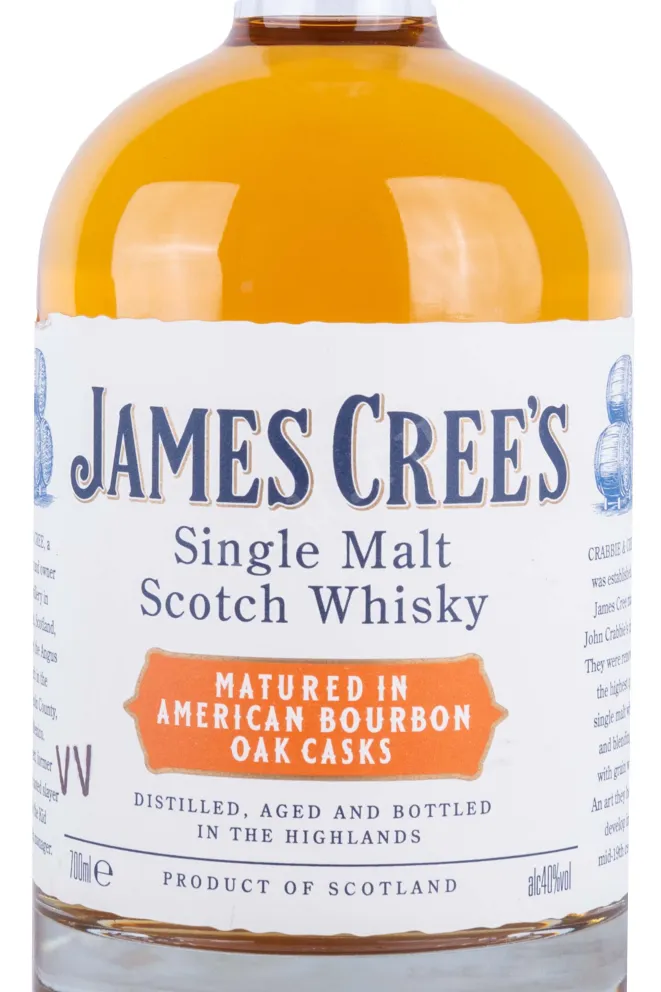 Этикетка James Cree's Single Malt 0.7 л