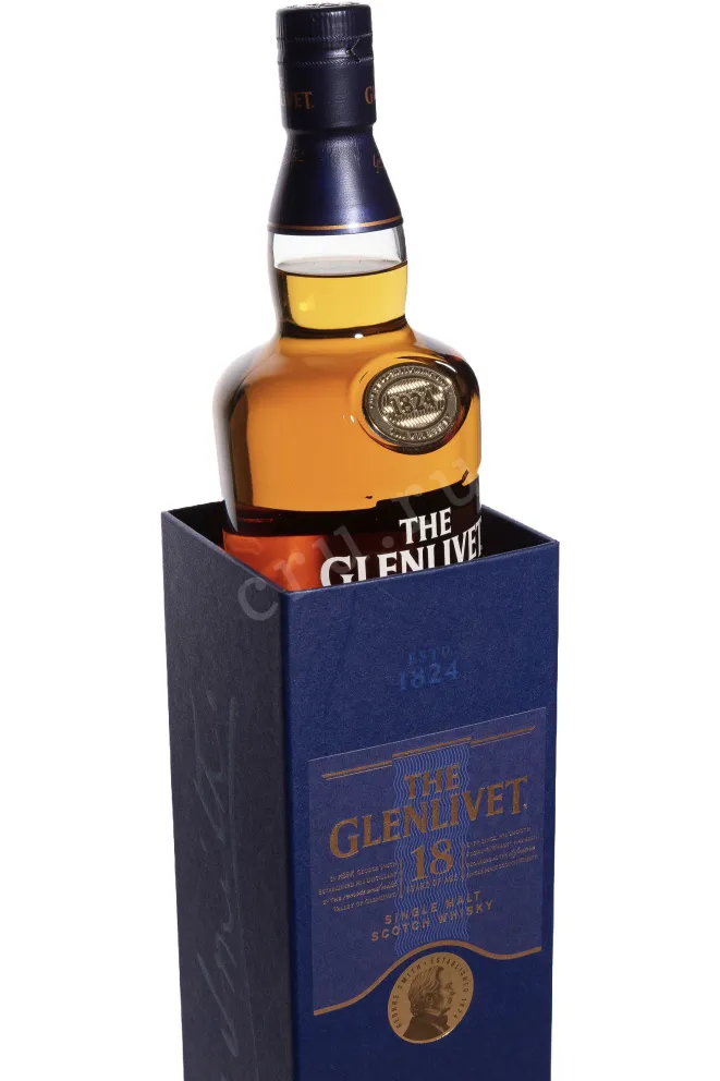 В подарочной коробке Glenlivet 18 years 0.7 л