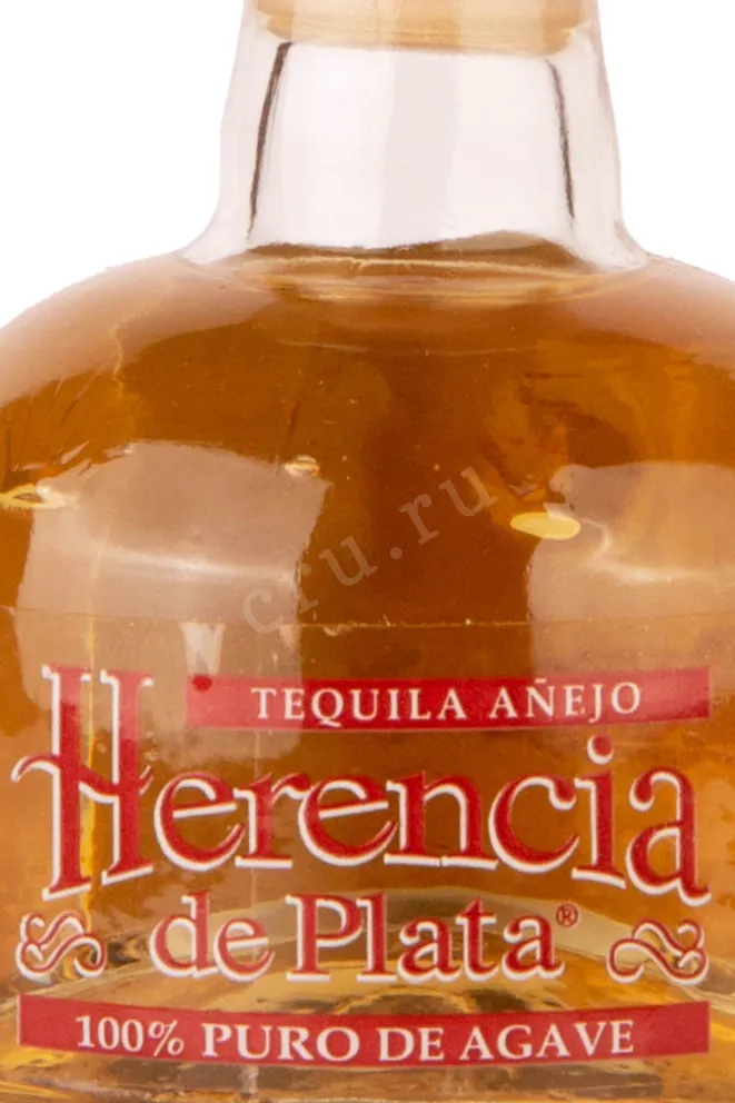Этикетка Herencia de Plata Anejo 0.05 л