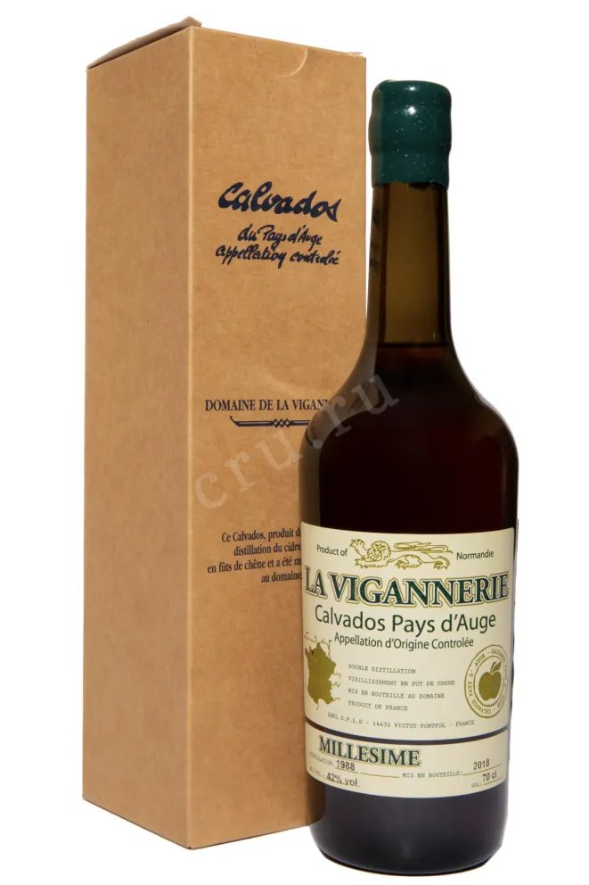 Кальвадос La Vigannerie AOC in gift box 1988  0.7 л