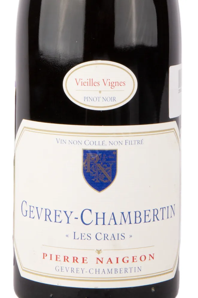 Этикетка вина Ле Крэ Вьей Винь Жевре Шамбертен Сарл Пьер Нежон 2014 0.75