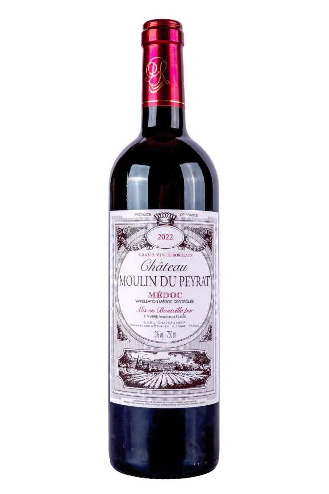 Вино Chateau Moulin du Peyrat Medoc AOC 2022 0.75 л