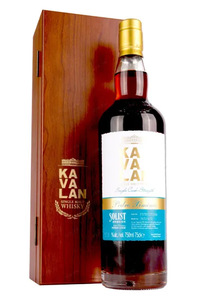 Виски Kavalan Solist Pedro Ximenez Single Cask Strength wooden box  0.75 л