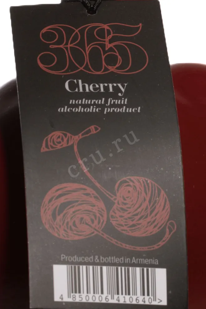 Этикетка 365 wines Cherry in a souvenir bottle 0.75 л