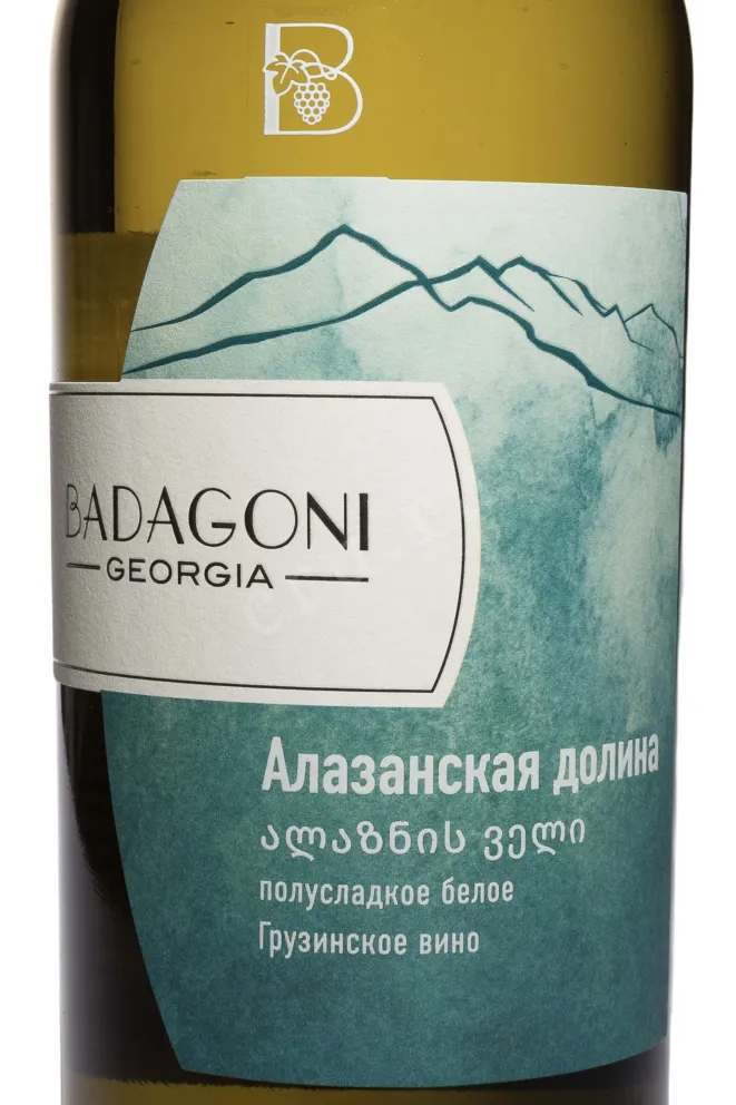 Этикетка Badagoni Alazani Valley White 2024 0.75 л