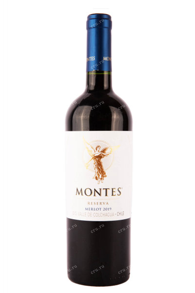 Вино Montes Reserva Merlot 2019 0.75 л