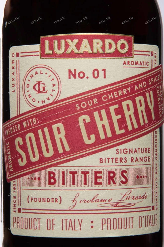 Этикетка Luxardo Aromatic Bitters Sour Cherry 0.2 л
