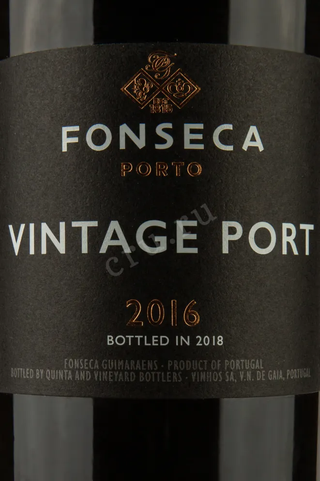 Этикетка Fonseca Vintage 2016 0.75 л