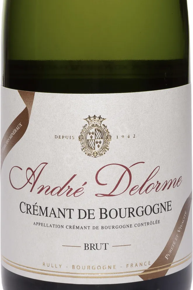 Этикетка Andre Delorme Cremant de Bourgogne Brut 2023 0.75 л