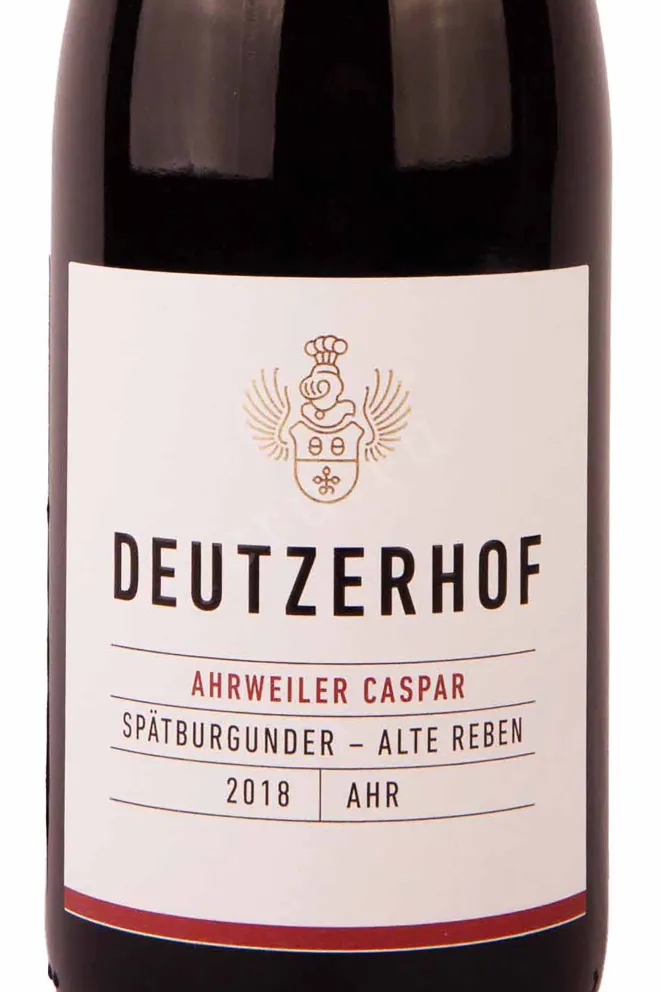 Этикетка Deutzerhof Ahrweiler Caspar Spatburgunder 2018 0.75 л