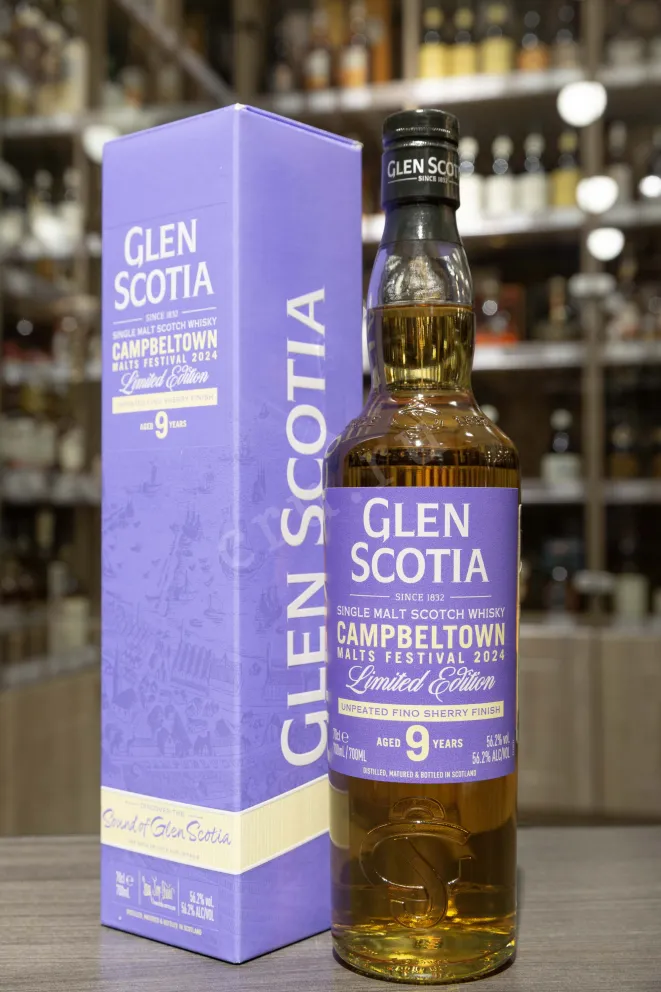 В магазине Крю Профи Glen Scotia Fino Sherry Cask Finish 9 year old gift box 0.7 л