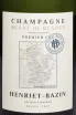 Шампанское Henriet-Bazin Premeier Cru Blanc de Blancs Extra Brut 2019 0.75 л