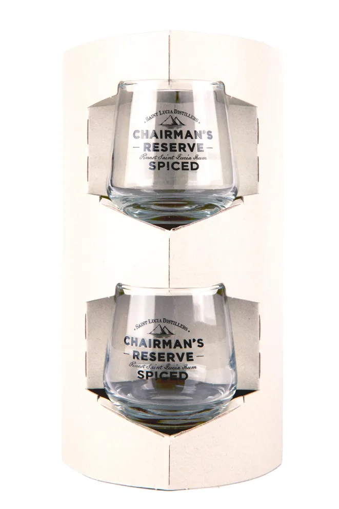 Набор с бокалами Chairmans Reserve Spiced gift box with 2 glasses 0.7 л