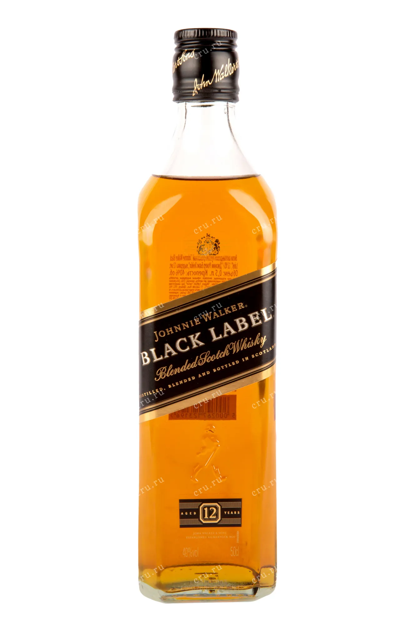Фото — Виски Johnnie Walker 12 years Black Label  0.5 л