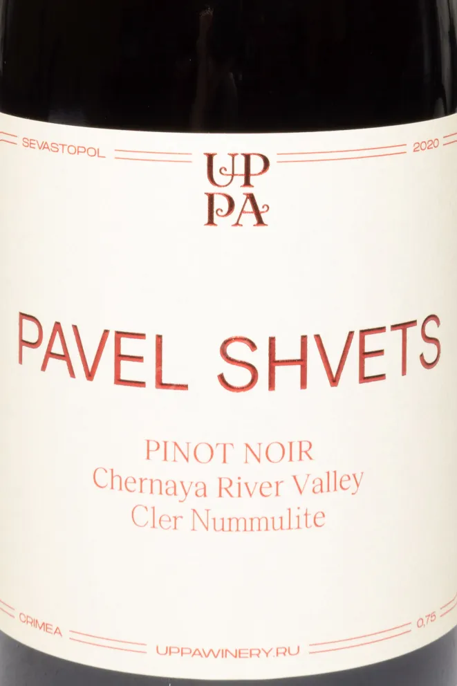 Этикетка Pavel Shvets Pinot Noir Cler Nummulite 2020 0.75 л