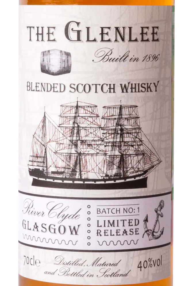 Этикетка The Glenlee 3 years 0.7 л