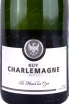 Этикетка Champagne Guy Charlemagne Brut Nature 2020 0.75 л