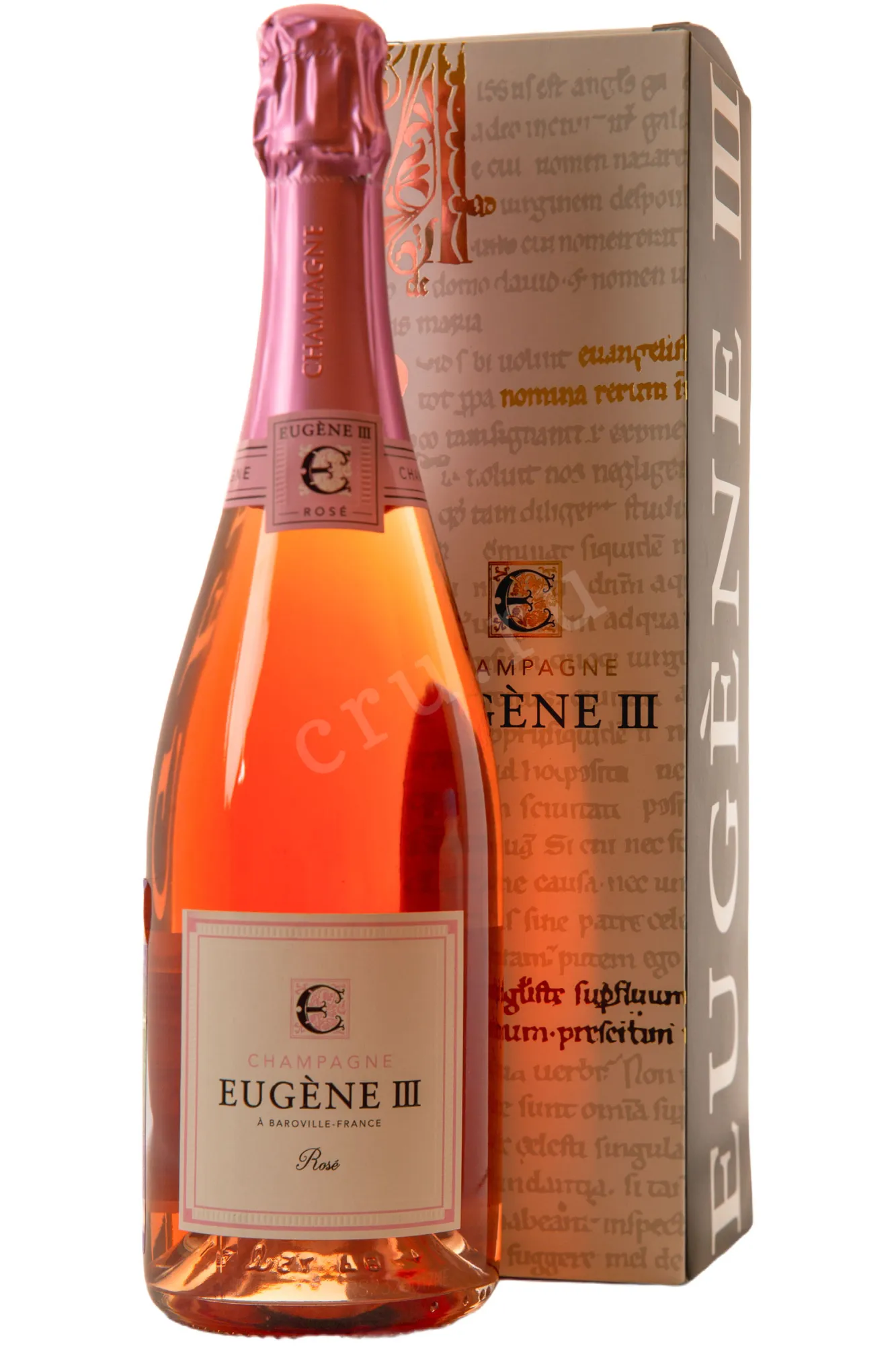 Фото — Шампанское Eugene III Rose Brut gift box 2017 0.75 л